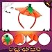Farochy Halloween Pumpkin Headband Costume - Dress Up Headwear Orange Headdress