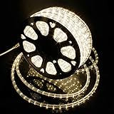 Kefflum LED Lichtschlauch,led schlauch, Lichterkette Licht Leiste 36LEDs/M Schlauch für Innen und Außen IP65 50M Warmweiß