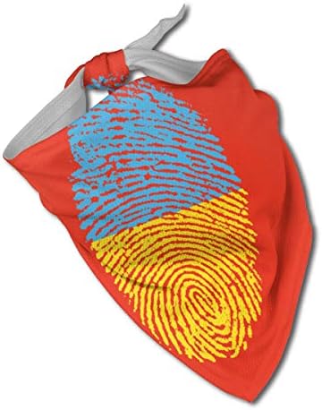 Ukraine DNA Fingerprint Dog Bandana Collars Triangle Neckerchief Bibs Scarfs Accessories Pet Cats and Baby Puppies Saliva Towel