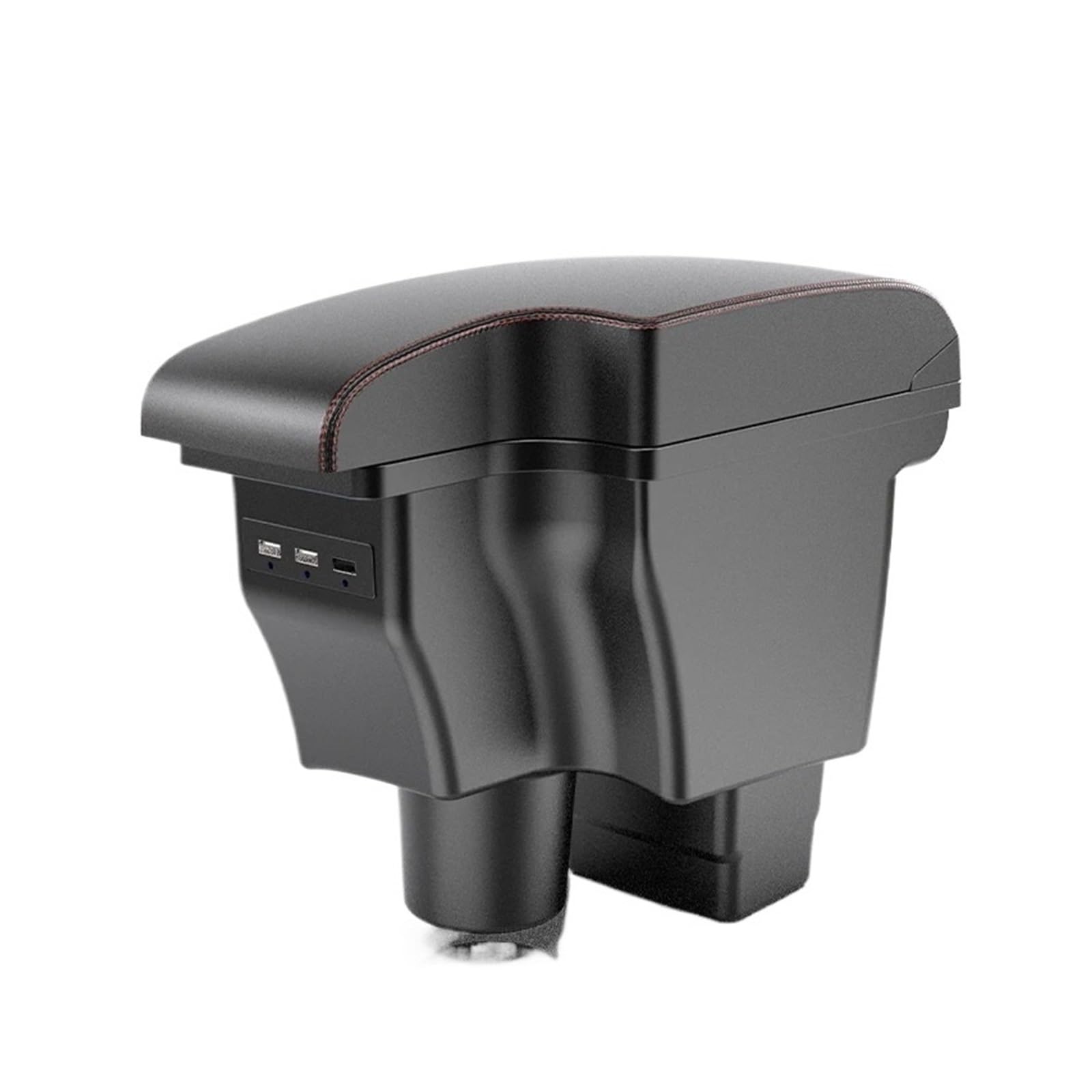 Ggwqoops Car Armrests For Mazda For 2/CX-3 Car Armrest Storage Box Accessories Charging USB Armrest Box(A1 Black red Corium)