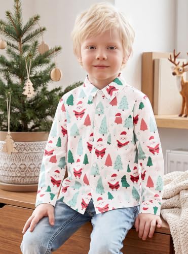 Image of Boys Hawaiian Button Down Shirt, Pure Combed Cotton Short Sleeve Size 3-15Y | Pure Combed Cotton, Smooth 60s yarn, Tagless Label, Pilling-Resistant, Shrink-Resistant, Fade-Resistant, Machine Washable
