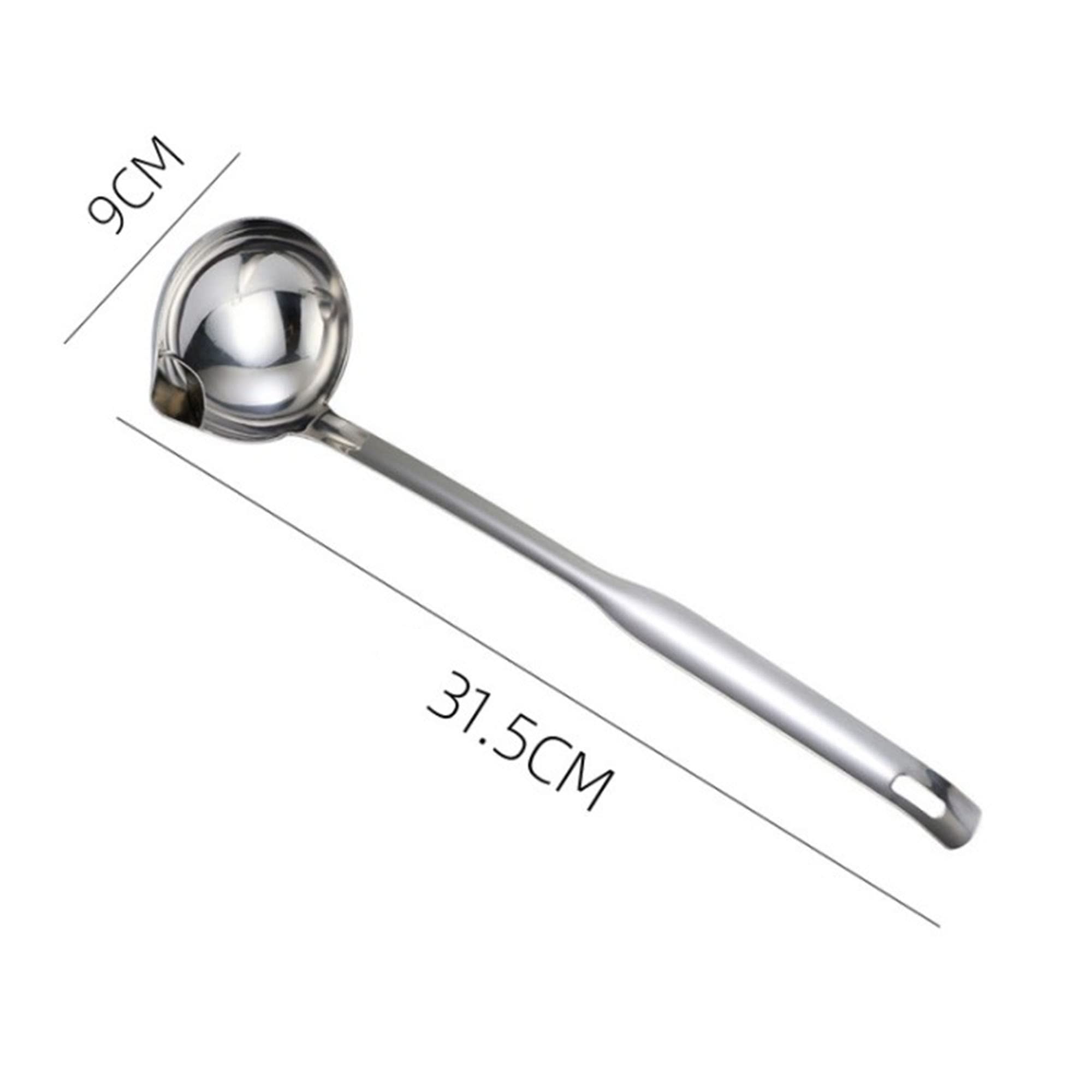 Cucchiaio per Filtro Dell'olio, Acciaio Inox Cucchiaio, Separatore di Olio, Separatore di Grasso per Alimenti, Cucchiaio Separatore di Grasso per Pentola Calda