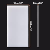 Vista 36 de MECCANIXITY UHMW Sheet Ultra High Molecular Weight Polyethylene Sheet Hard Plastic Sheet Board 8''x 8'' x 0.12'' Black Pack of 2