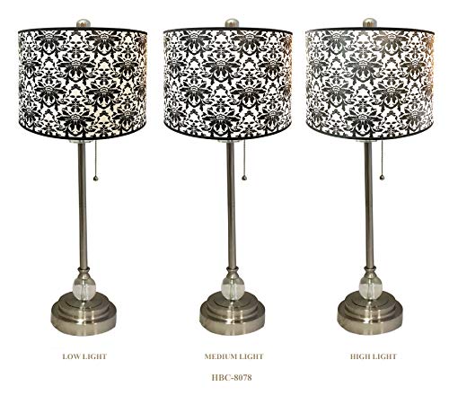 Image of Royal Designs, Inc. Trendy Decorative Handmade Lamp Shade, Made in USA, 12in, HBC-8078-12, Rorschach Floral