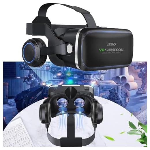 Óculos Vr Realidade Virtual 3D Com Fone De Ouvido E Controle, Óculos Universais de Realidade Virtual Compatível com fones de ouvido VR de 4,7 a 6 polegadas