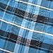 Men's Slimfit Flannel Shirt Two-ply 100% Cotton Pre Washed Vintage Look Plaid Work Shirt (Blue-White, Large)