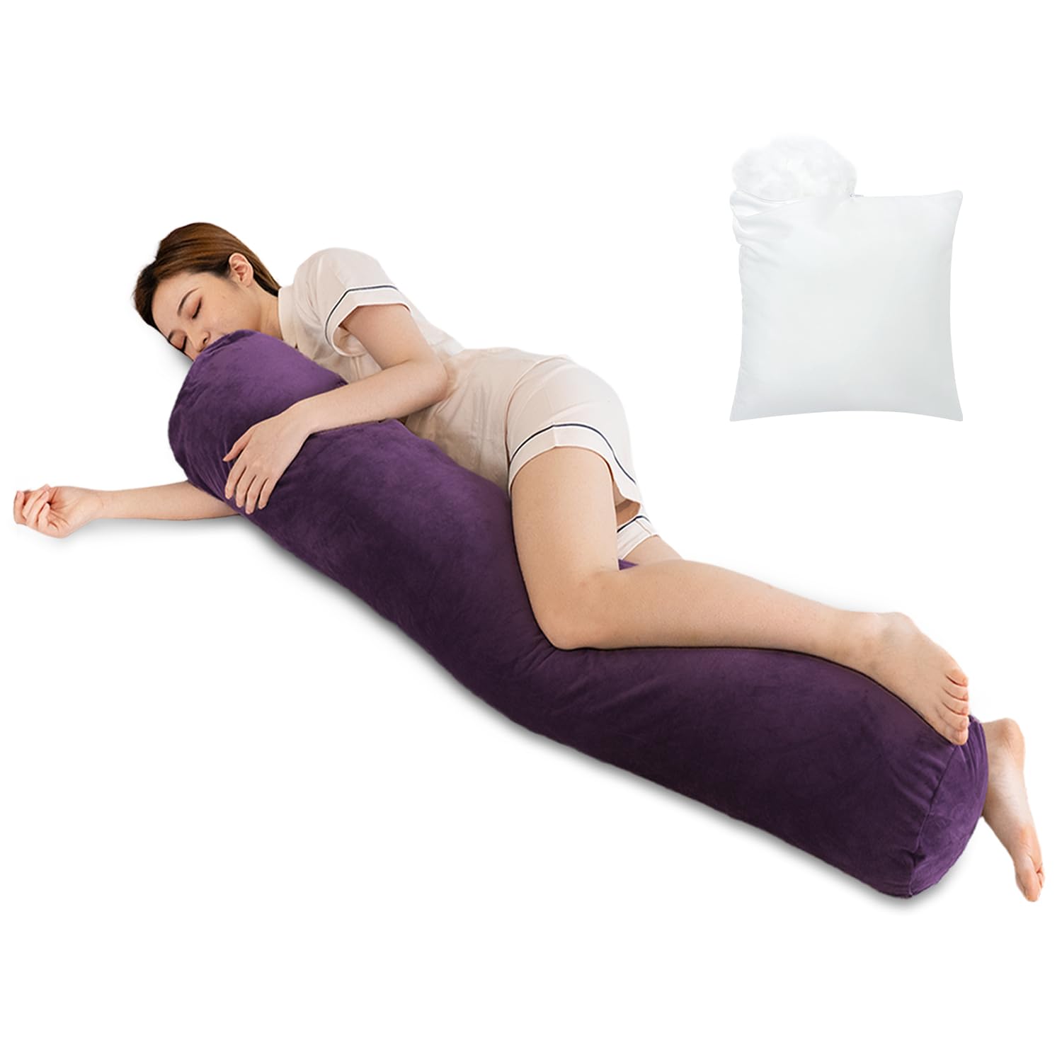 新品 ロング枕 長い抱き枕 大人用抱き枕 睡眠用妊娠枕 細断メモリーフォーム枕 Amazon｜Snuggle-Pedic ロング抱き枕 大人用 - 大きな20x54 妊娠