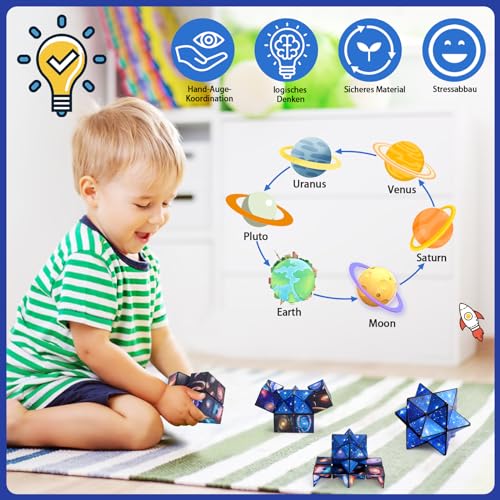 Spielzeug ab 7-8-9-10-11 Jahre Junge: Geschenke für 6-12 Jährige Jungen Mädchen Infinity Cube Zauberwurfel Spiele ab 8 9 10 Jahre Junge Geschenkideen Anti Stress Würfel IQ Puzzle für Kinder Erwachsene
