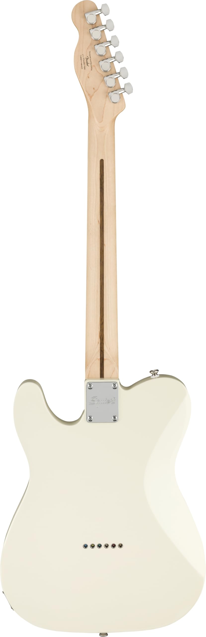 Squier by Fender Affinity Series Telecaster, E-Gitarre, Indisches Lorbeergriffbrett, Olympisch Weiß, Inklusive kostenloser virtueller Kurse auf Fender Play