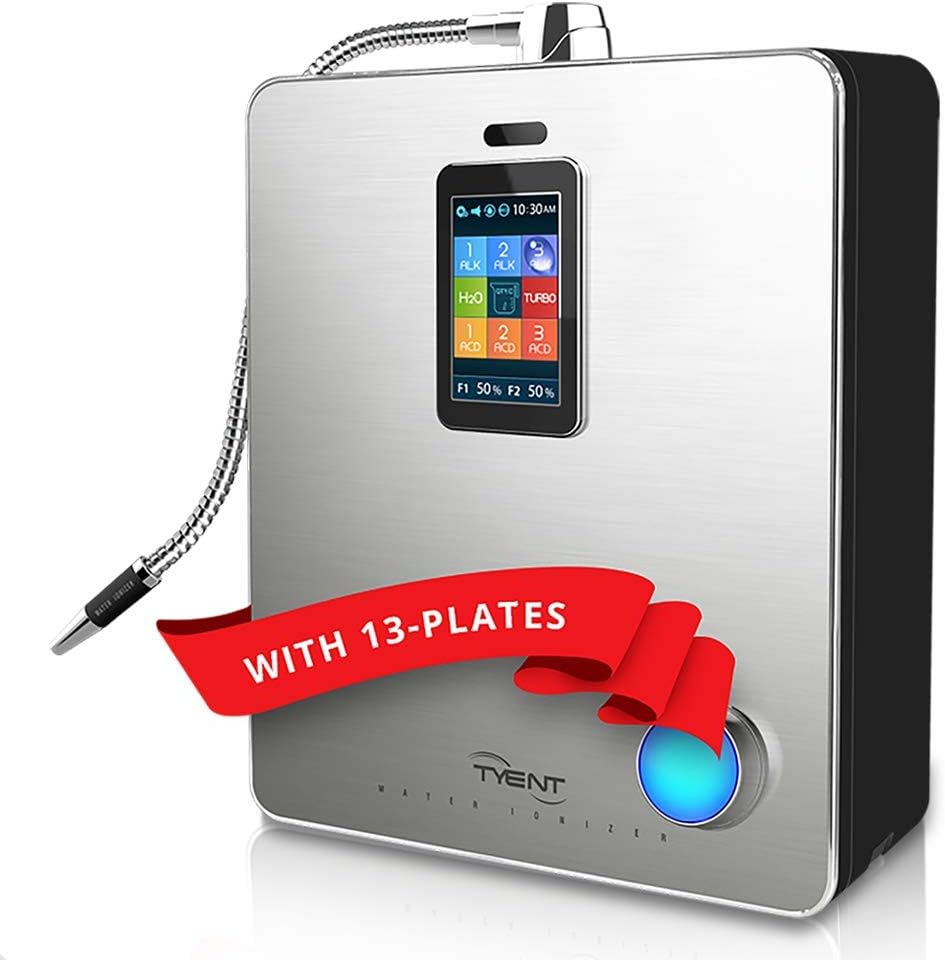 Introducing Latest TYENT ACE13 Above Counter Extreme Water IONIZER - Hydrogen Boost Technology - 13 Platinum Coated Titanium Plates - pH Range 1 to 12 - Alkaline Water