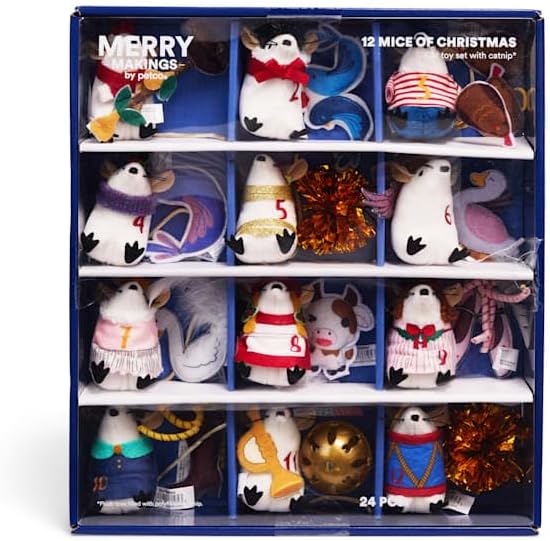 Merry Makings 12 Days of Christmas - Juego de juguetes para gatos, tamaño grande