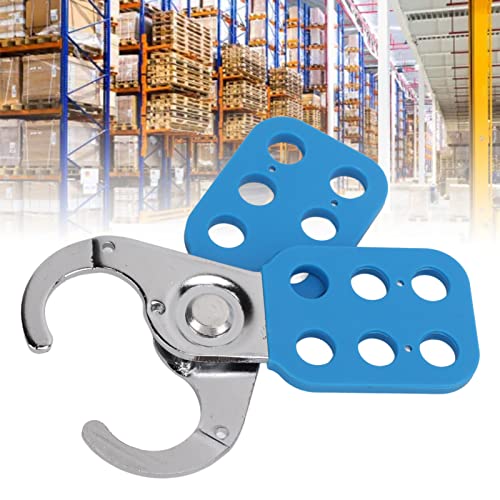 Image of Lock Out Tag Out Hasp, HS-01 Stainless Steel Tamper Proof Lockout Haspwith Nylon Handle, 25MM Hasp Lock with 6 Holes Interlock for Group Locking Applications, Home Industry