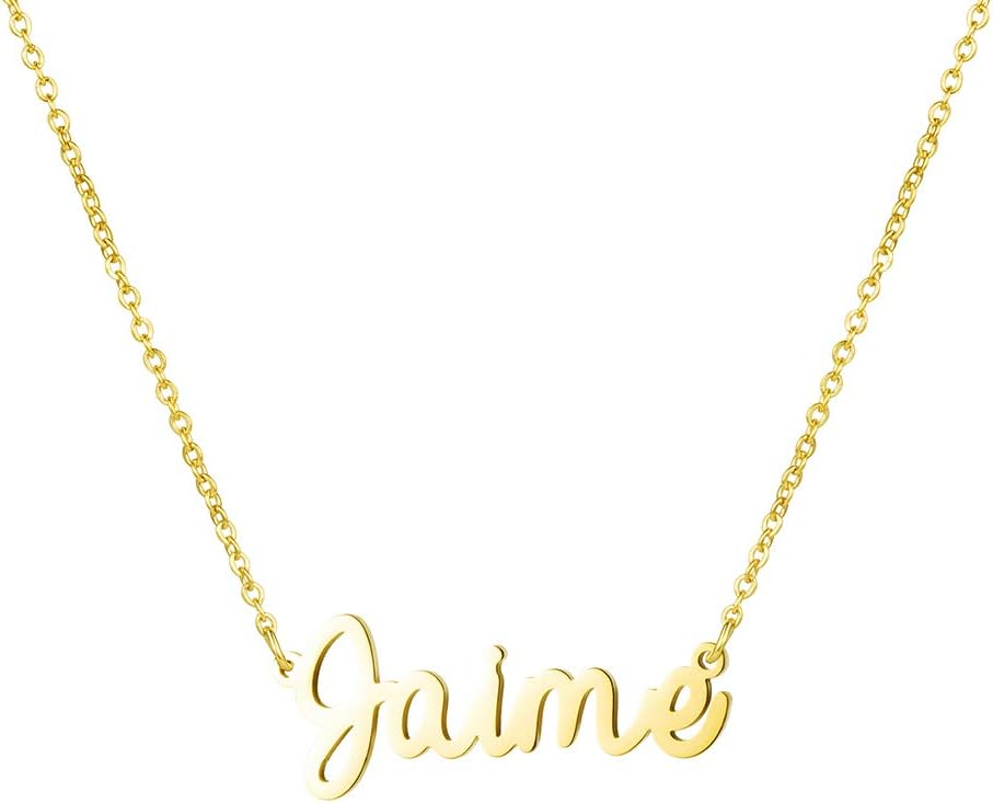 Awegift Personalized Name Necklace 18K Gold Plated New Mom Bridesmaid Gift Jewelry for Women