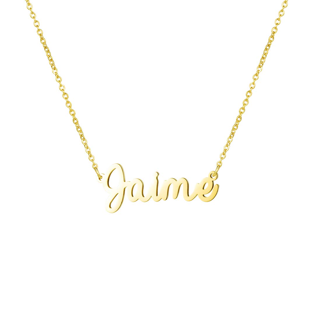 Awegift Personalized Name Necklace 18K Gold Plated New Mom Bridesmaid Gift Jewelry for Women