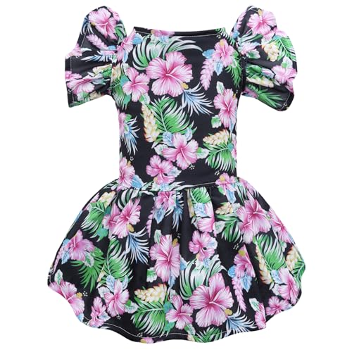 Image of CuteBone Frilly Dog Dress Princess Puppy Birthday Dresses with Ruffled Sleeves Cat Clothes Outfit for Small Dogs Girl Pet Apparel