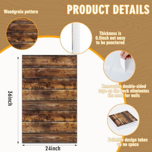 image for Hahafelt Felt Wood Grain Dart Board Wall Protectors Square Dart Board 