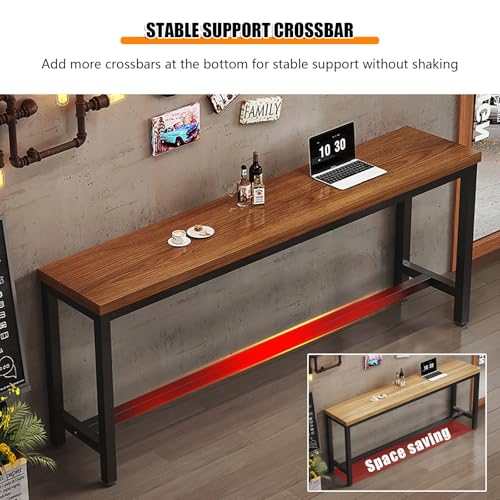 Recu - Tavolo da bar con staffe in metallo, perfetto per salotti, bar, caffetterie e design salvaspazio