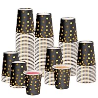 100 Gobelets En Carton Effet Bois CEILIWEN - 250ml - Thème Forêt/Cowboy - Pour Boissons Chaudes Et Froides - Fête Campagnarde