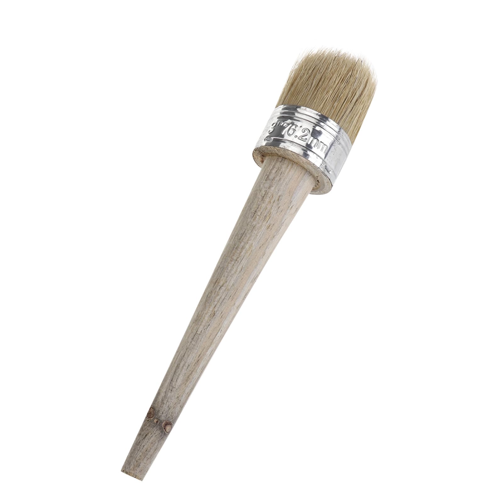 SUPVOX Wax Brush Wood with Natural Bristles for Painting or Waxing Household Tool 50mm