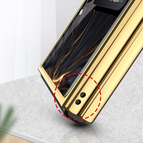 Capa para Samsung Galaxy Z Flip 3, tela dobrável de vidro com estrutura de galvanoplastia Z Flip3 ca