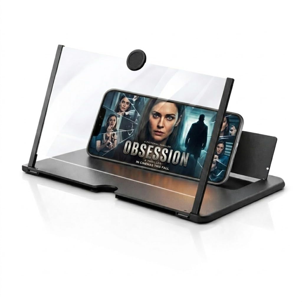 Drumstone Electronic Speacial 𝟓 𝐘𝐞𝐚𝐫 𝐖𝐚𝐫𝐫𝐚𝐧𝐭𝐲 12 Inch 3D Mobile Screen Magnifier with Foldable Stand | HD Phone Screen Enlarger | Eye Protection Amplifier for Movies, Gaming & Videos-image-45