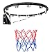 Jante de panier de basket portable, adaptée aux sports et à la forme physique d'intérieur et d'extérieur, diamètre de 45 cm, support de basket-ball creux audacieux, avec 2 filets de basket-ball, noi