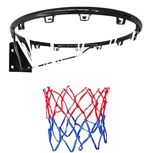 ZZLYY Draagbare basketbalring, geschikt voor binnen en buiten, sport en fitness, diameter van 45 cm, dikke holle…