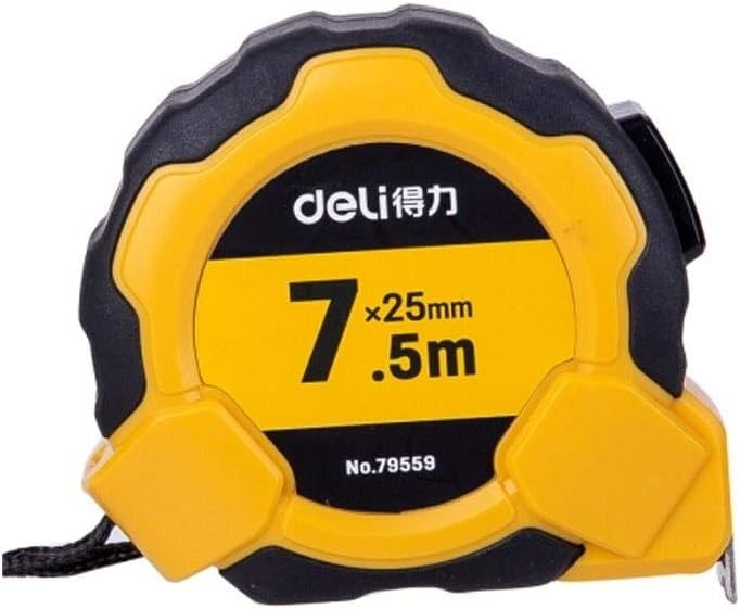 LI FANG-ZD 10m Rubber Shell Self-locking Steel Tape Measure, Office Decoration Easy to operate, meeting various needs (Color : Yellow, Size : 7m)