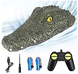 Eseesmart Remote Control Boat, Electric RC Alligator Boat, 2.4G High-Speed Simulation Crocodile Head Water Toys, Waterproof Prank Toy for Pools and Lakes, Floating Crocodile Head