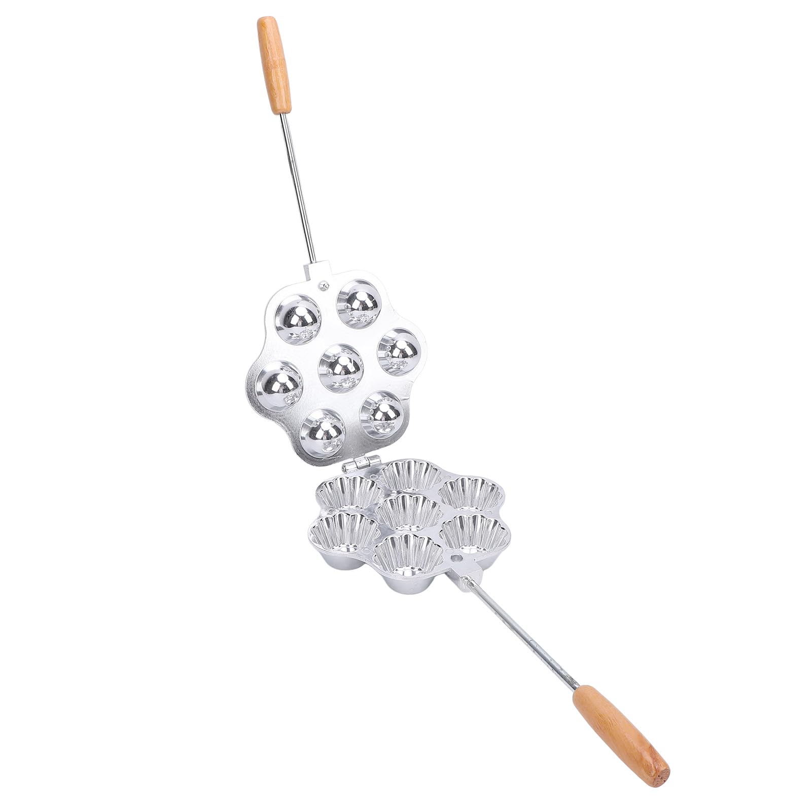 Nikou 7 Otworów Tarta Jajeczna Pan Tarta Jajeczna ze Stopu Aluminium Blacha do Pieczenia z Uchwytem na Małe Ciasto Pudding Cupcake Muffin Tartlet