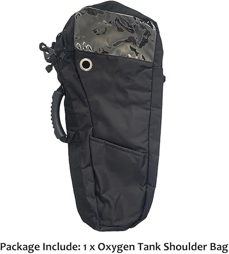 Miniatura 5 de MUROCEA Bolsa de hombro para tanque de oxígeno, bolsa de soporte portátil para cilindros A, B, C, D, M2, ML6, M7 O2, accesorios de bolsa de