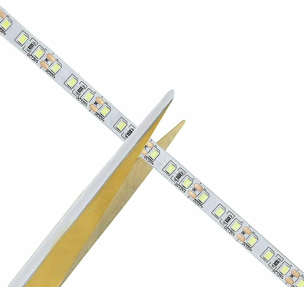 Vetrineinrete® Striscia led 2835 strip flessibile da 5 metri bobina adesiva 600 led smd luce naturale 4000k IP22 per interni F23