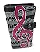 Shag Wear Music Note Large Wallet for Women Faux Vegan Leather 7