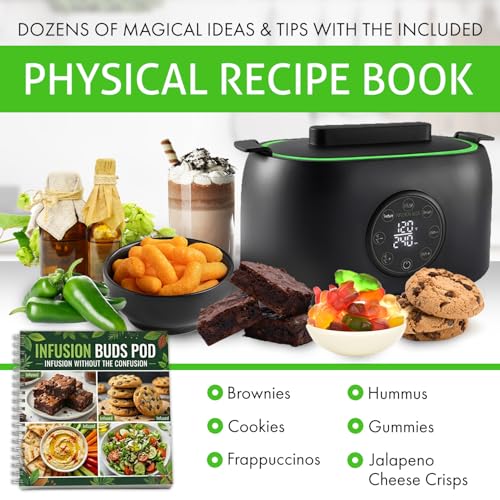 Image of 2-In-1 Magical Infuser Machine, Herb Decarboxylator & Gummy Maker. Butter maker Machine for creating Infused Butter, Gummies, Herbal Oil & More. Recipe Book & All Accessories
