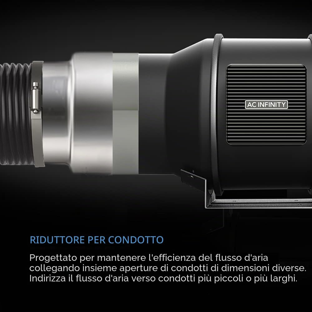 Riduzione canna fumaria 120 mm a 100 mm Tubo Stufa Riduttore Acciaio Inox Soffiato Scarico con 2 fascette