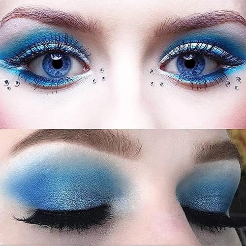 TBeautfave Blue Eyeshadow Palette, Eye Shadow Pallets for Women, Matte & Glitter Eyeshadow Palette, Shiny Sparkle Shimmer Eye Make-up Palettes Highly Pigmented Waterproof Long Lasting - Image 7