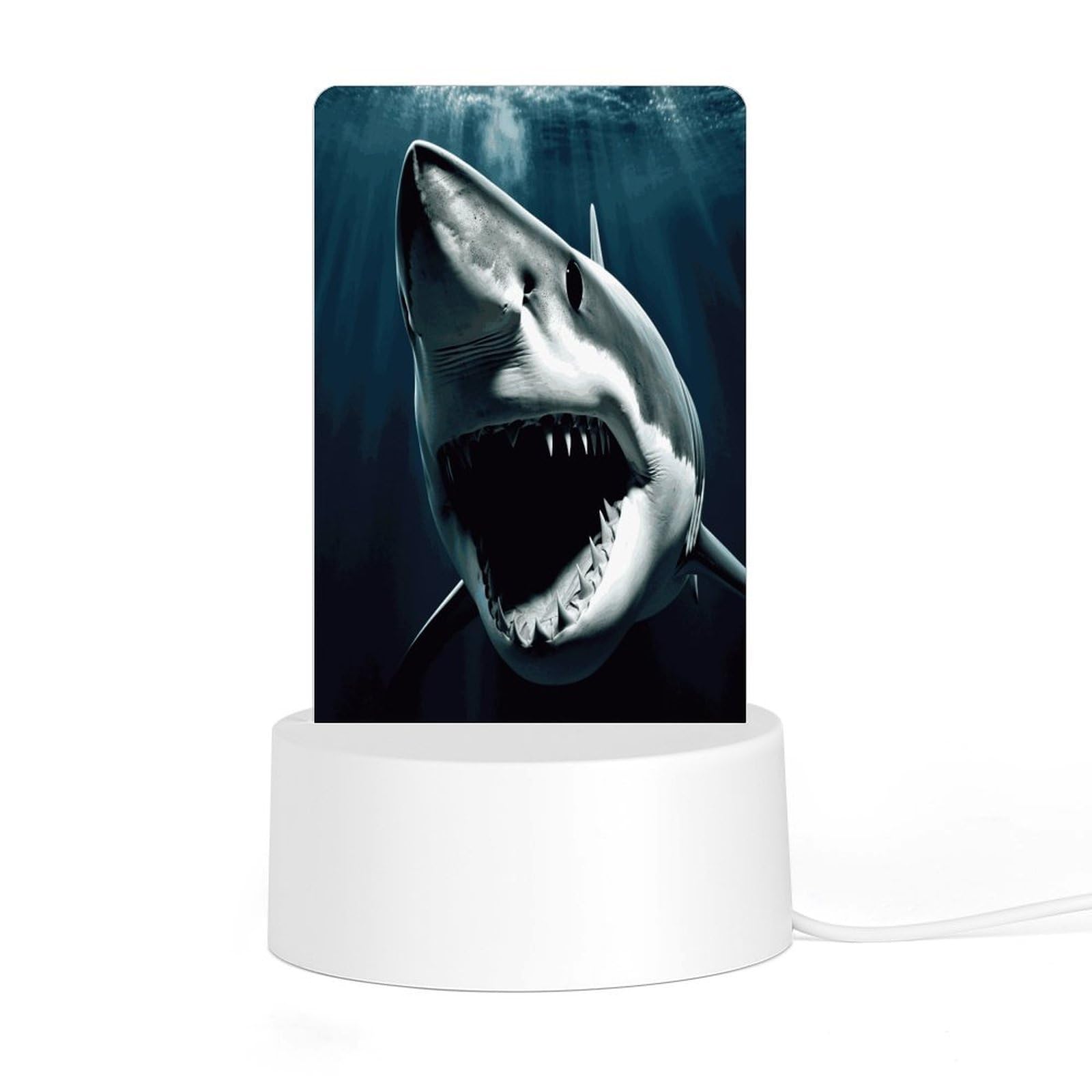 Adfgyerh Style Shark Night Light Acrylic Material Easy Installation, Home Decor Usb Interface Power Supply, Lamp For Restaurant Bar Cafe Room Decor