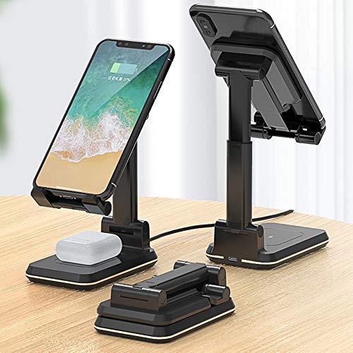 Image of 2 in 1 Wireless Charger, Dual Wireless Charging Desk Phone Stand