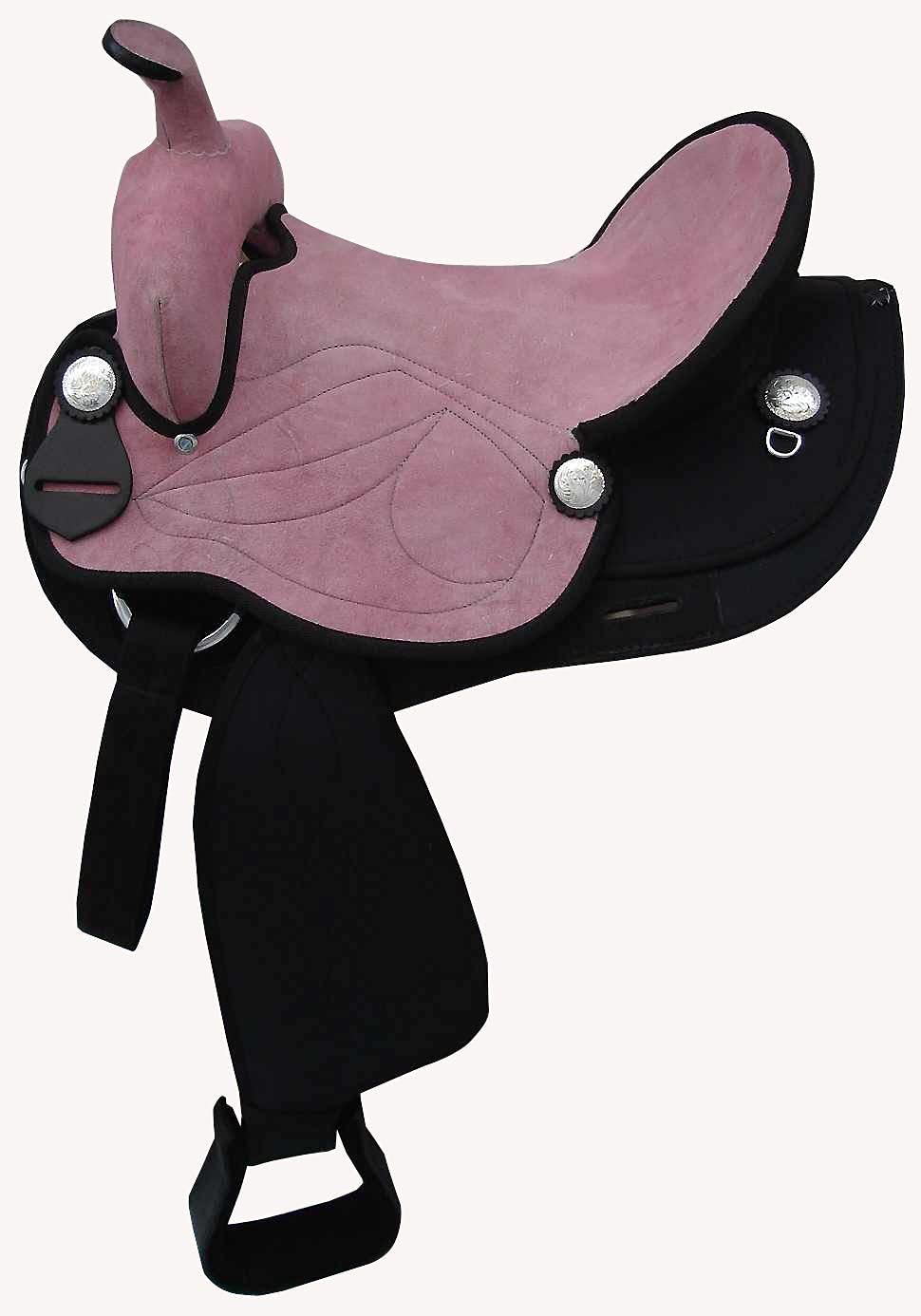 Silver Horse, Sillín Western sintético, ligero y práctico, naranja Fiberglass reforzado, asiento y parte delantera de piel de ante. Fender y falda de nailon acolchado y antidesgarros, diseño italiano