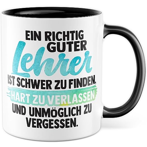 Lehrer Tasse mit Spruch Geschenk Kaffee-Tasse Kaffee-Becher Abschiedsgeschenk Gymnasium