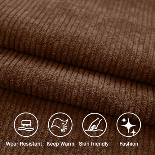 Corduroy Pants Men Soft Classic Vintage Palazzo Pants Comfy Formal Elastic Waist Big and Tall Style Lounge Pant 5