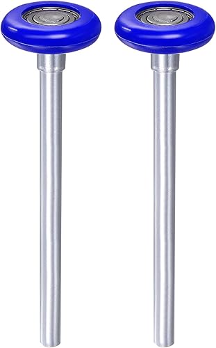 uxcell 2 rodillos de nailon para puerta de garaje de 1.8 pulgadas para pista de garaje de 2 pulgadas, ruedas de puerta de garaje silenciosas de