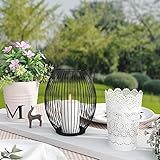 🕯【Hochwertiges Material】Hergestellt aus hochwertigem Schmiedeeisen verspricht Kerzenständer robuste Kontruktion und haltbare Verwendung. Leichter Kerzenständer in größerer Dimension erfüllt Ihre unterschiedliche dekorative Bedürfnisse und erzeugt stilvolles Gesamtprofil.