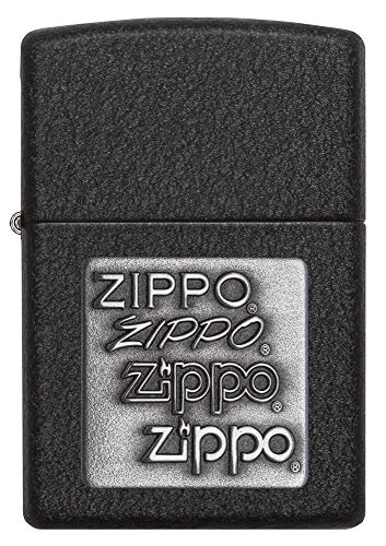 Encendedor de bolsillo Zippo Black Crackle miniatura 2