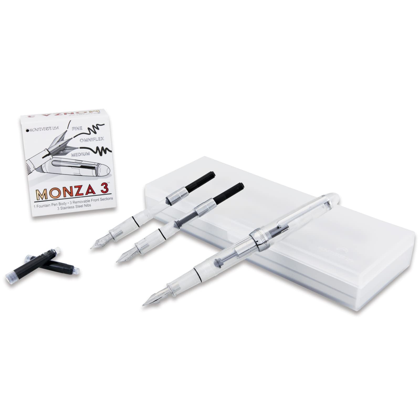 Amazon | Lanier Pens モンテベルデ モンツァ 3本セット クリスタル