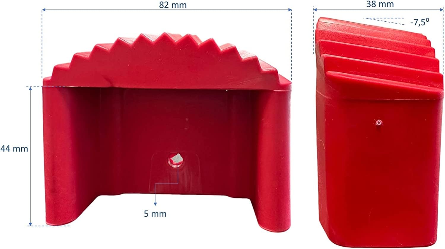 BTF | Juego de 4 Conteras o Pies de Goma para Escaleras Articuladas Telescópicas | Pies de Goma de Escaleras Articuladas Telscópicas BTF, Perfil de Montante 75x30mm.