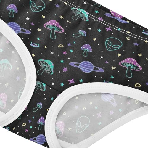 Joisal Pattern Girls Underwear Toddlers 2t Cotton Little Girl Panties Colorful Mushrooms Alien Black Kids Briefs Undies4