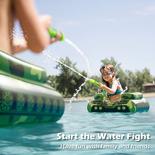 Inflatable Tank Pool Floats Kids - Jasonwell Toddler Pool Floaties Swimming Pool Tank with Water Cannon Gun Swim Floaty Rafts Lake Beach Party Pool Toys for Boys Girls Toddlers Kids by Jasonwell - Image 6