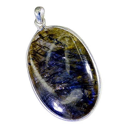 Labradorite bijoux pour femmes avec chaîne argent sterling et pendentif thème astrologie