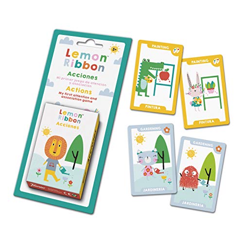 Fournier- Lemon Ribbon Accion. Mi Primer Juego de Atención y Asociación. Baraja Infantil Educativa, Color multiple (1044174) , color/modelo surtido